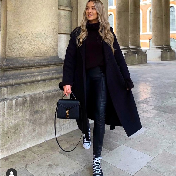 Zara oversized wool coat with patch pockets bloggers fav - Picture 4 of 16